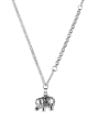 thumb Titanium Steel Elephant Vintage Long Strand Necklace 0