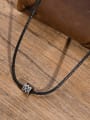 thumb Stainless steel Leather Geometric Hip Hop Necklace 3