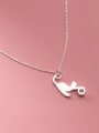 thumb 925 Sterling Silver Cubic Zirconia Cat Minimalist Necklace 2