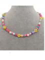 thumb Freshwater Pearl Multi Color Polymer Clay Smiley Bohemia Necklace 1