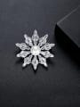 thumb Brass Cubic Zirconia Flower Luxury Pins & Brooches 2
