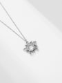 thumb Copper Alloy Cubic Zirconia Flower Dainty Necklace 2