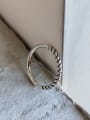 thumb 925 Sterling Silver Irregular Vintage Twisted Wire  Band Ring 0