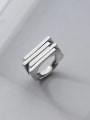 thumb 925 Sterling Silver Irregular Minimalist Stackable Ring 1