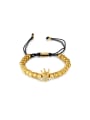 thumb Stainless steel Cubic Zirconia Crown Hip Hop Adjustable Bracelet 0