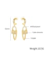 thumb Brass Imitation Pearl Tassel Minimalist Huggie Earring 2