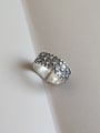 thumb 925 Sterling Silver Geometric Vintage Band Ring 0