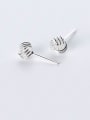 thumb 925 Sterling Silver Hollow Round Ball Minimalist Stud Earring 0