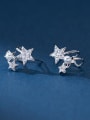 thumb 925 Sterling Silver Cubic Zirconia Star Dainty Clip Earring 2