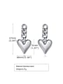 thumb Stainless steel Heart Minimalist Drop Earring 3