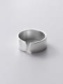 thumb 925 Sterling Silver Letter Minimalist Band Ring 3