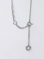 thumb 925 Sterling Silver Geometric Vintage Lariat Necklace 2
