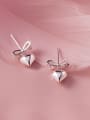 thumb 925 Sterling Silver Heart Minimalist Drop Earring 3