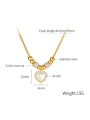 thumb Stainless steel Cubic Zirconia Heart Hip Hop Necklace 2