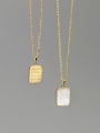 thumb 925 Sterling Silver Rectangle Minimalist Necklace 0