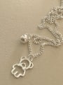thumb 925 Sterling Silver Hollow Bear Cute Necklace 4