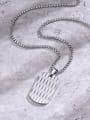 thumb Stainless steel Geometric Hip Hop Long Strand Necklace 2