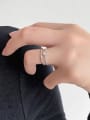 thumb 925 Sterling Silver Cubic Zirconia Geometric Vintage Stackable Ring 2