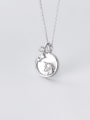 thumb 925 Sterling Silver Shell Round Minimalist penadant Necklace 3
