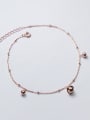 thumb 925 Sterling Silver Minimalist  Bell  Bead Anklet 2
