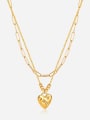 thumb Stainless steel Heart Minimalist Multi Strand Necklace 0