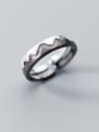 thumb 925 Sterling Silver Smooth Irregular Minimalist Free Size Ring 2