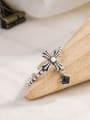 thumb 925 Sterling Silver Cubic Zirconia Cross Vintage Band Ring 3