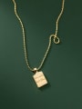 thumb 925 Sterling Silver Rectangle Minimalist Necklace 0