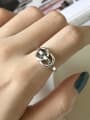 thumb 925 Sterling Silver Hollow Geometric Vintage  free size Ring 0