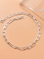 thumb 925 Sterling Silver  Hollow Geometric Minimalist Anklet 1