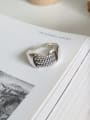 thumb 925 Sterling Silver Vintage  	Woven Free Size Midi Ring 0