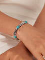 thumb Stainless steel Turquoise Geometric Vintage Beaded Bracelet 3