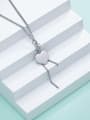 thumb Titanium Steel Heart Dainty Lariat Necklace 1