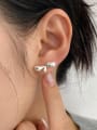 thumb 925 Sterling Silver Bowknot Minimalist Stud Earring 1