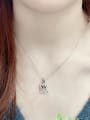 thumb 925 Sterling Silver Cubic Zirconia Dog Cute Necklace 1