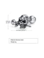 thumb Stainless steel Skull Hip Hop Single Earring 3