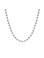 thumb Stainless steel Hip Hop Beaded Chain Necklace 0