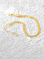 thumb Brass  Minimalist  Snake bone chain Link Bracelet 0