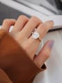 thumb 925 Sterling Silver Smooth Round Minimalist Free Size Midi Ring 2