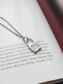 thumb 925 Sterling Silver Cubic Zirconia Classic Locket Initials Necklace 1