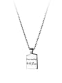 thumb 925 Sterling Silver Rectangle Minimalist Necklace 2