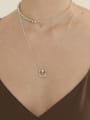 thumb 925 Sterling Silver hollow Geometric Vintage pendant Necklace 1
