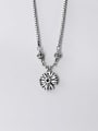 thumb 925 Sterling Silver Vintage  Flower Necklace 3