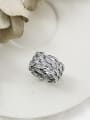thumb 925 Sterling Silver Multi Wire Knitting   Vintage Free Size  Band Ring 0