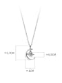 thumb 925 Sterling Silver Imitation Pearl Moon Minimalist Necklace 2