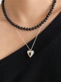 thumb 925 Sterling Silver Acrylic Heart Minimalist Necklace 2