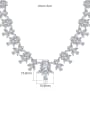 thumb Brass Cubic Zirconia Luxury Flower  Earring and Necklace Set 3