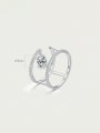 thumb 925 Sterling Silver Cubic Zirconia Geometric Minimalist Stackable Ring 3