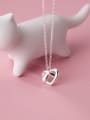 thumb 925 Sterling Silver  Hollow Heart Minimalist Pendant Necklace 0