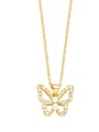 thumb Brass Cubic Zirconia Dragonfly Vintage Necklace 4